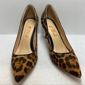 Sexy Leopard Print Suede Pumps Stiletto Heels